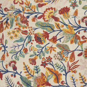 Homeroots 8' X 10' Cream Floral Power Loom Area Rug  Polypropylene 550736