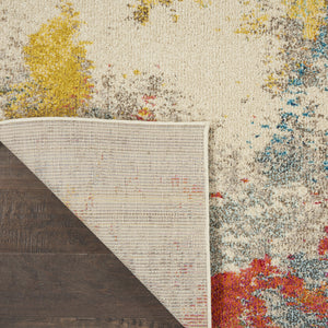 Homeroots 7' X 10' Ivory Abstract Power Loom Area Rug  Polypropylene 550738