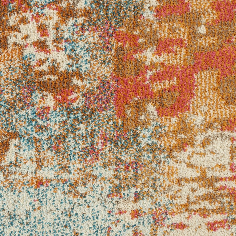 HomeRoots 7' Ivory Abstract Power Loom Area Rug - Modern Elegance for Living Rooms & Dining Areas, Easy Care 7' X 10' 550738