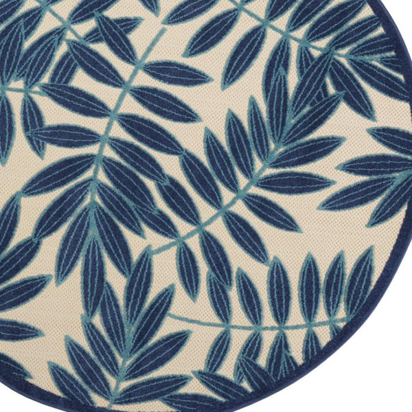 HomeRoots 7' Contemporary Ivory, Blue & Orange Abstract Non-Skid Area Rug – Durable, Stain-Resistant Design! 550748