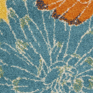 HomeRoots 5' Elegant Yellow Floral Power Loom Area Rug - Timeless Charm for Living Rooms and Bedrooms 8' X 10' 550749