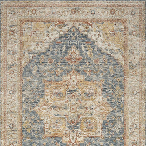 8 X 10 Oriental Distressed Area Rug Power Loomed Polyester for Living Rooms