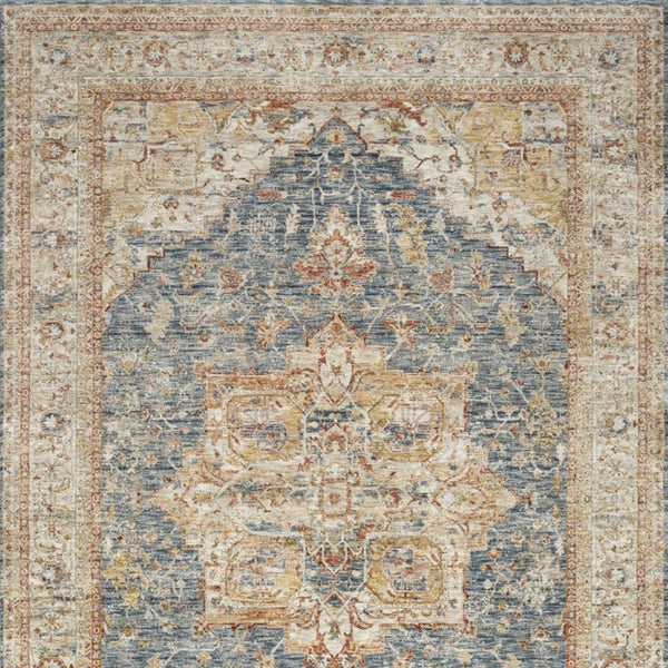 8 X 10 Oriental Distressed Area Rug Power Loomed Polyester for Living Rooms