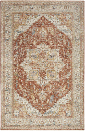 HomeRoots Ivory Brown Distressed Oriental Polyester Area Rug for Living and Dining Room Decor Style 8' X 10' 550776