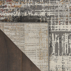 Homeroots 5' X 7' Ivory Gray And Golden Brown Abstract Area Rug  Polypropylene,Polyester 550791