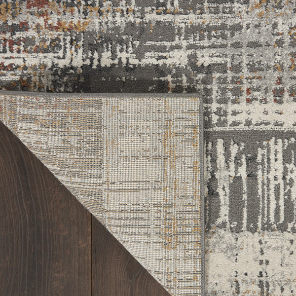 Homeroots 5' X 7' Ivory Gray And Golden Brown Abstract Area Rug  Polypropylene,Polyester 550791