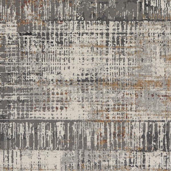 Homeroots 5' X 7' Ivory Gray And Golden Brown Abstract Area Rug  Polypropylene,Polyester 550791