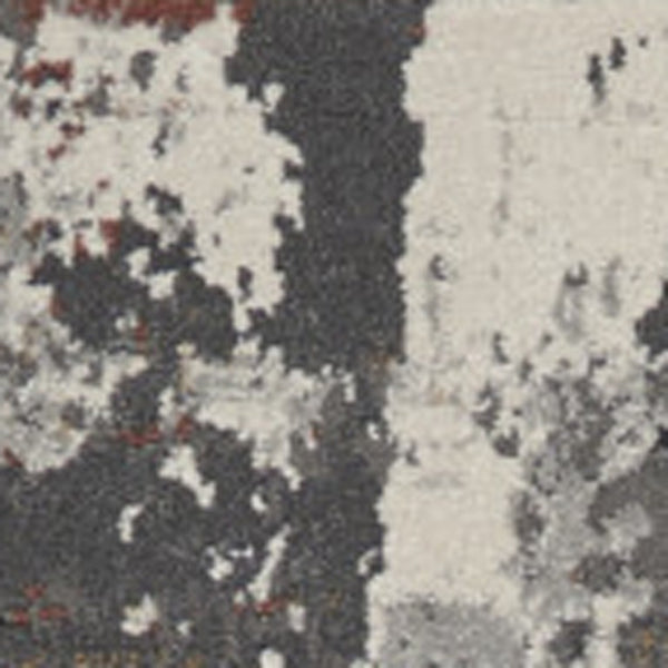 5x7 Gray Abstract Area Rug Power-loomed Polypropylene for Living Room or Bedroom