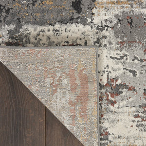 5x7 Gray Abstract Area Rug Power-loomed Polypropylene for Living Room or Bedroom