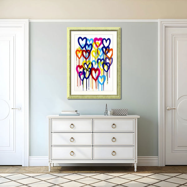 English Elm Set Of 2 Vibrant Heart Graffiti Wall Art Prints – Modern Framed Decor For Kids & Living Spaces 18X24 T3976P383168-GIGA
