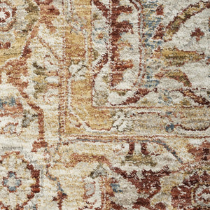 10 Foot Distressed Geometric Polyester Runner Rug for Hallways and Entryways