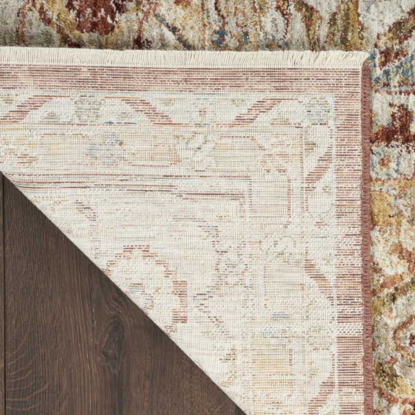8 Ft X 10 Ft Floral Medallion Area Rug Distressed Rust Tones for Living Rooms