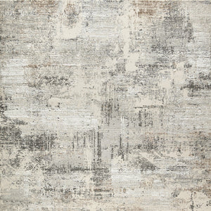 Homeroots 8' X 10' Beige And Gray Abstract Non Skid Area Rug  Polyester 550831