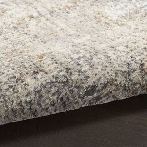 HomeRoots 5' Abstract Beige, Ivory, and Gray Non-Skid Area Rug - Modern, Stain-Resistant Design for Homes 8' X 10' 550831
