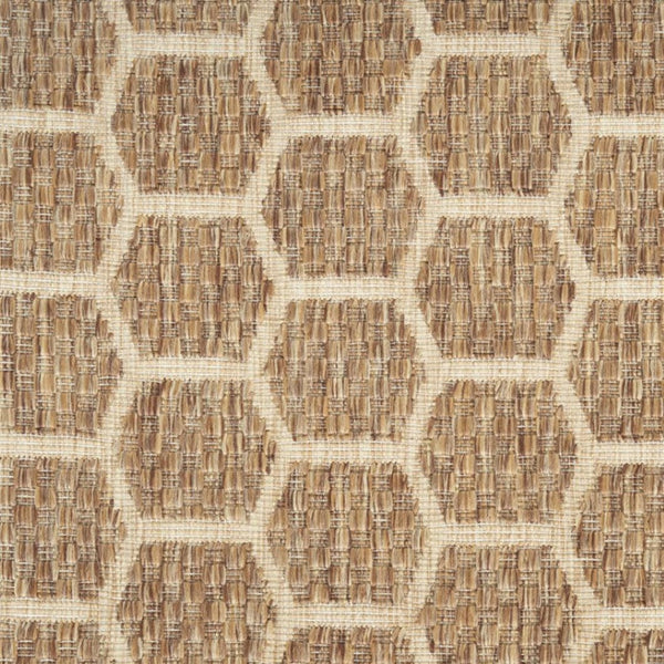 HomeRoots 5' Abstract Beige, Ivory, and Gray Non-Skid Area Rug - Modern, Stain-Resistant Design for Homes 8' X 10' 550831