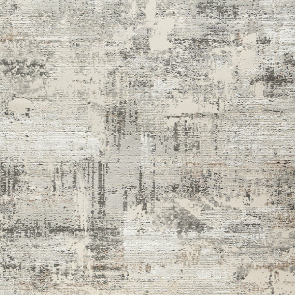 Homeroots 8' X 10' Beige And Gray Abstract Non Skid Area Rug  Polyester 550831