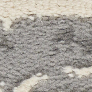 HomeRoots 5' Abstract Ivory Beige and Gray Non-Skid Area Rug - Durable, Stain-Resistant, Modern Style for Any Room 8' X 10' 550833