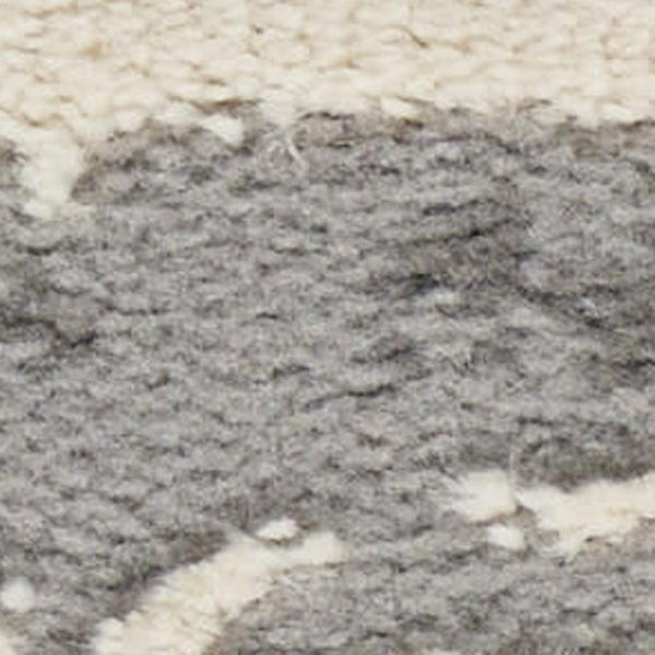 HomeRoots 5' Abstract Ivory Beige and Gray Non-Skid Area Rug - Durable, Stain-Resistant, Modern Style for Any Room 8' X 10' 550833
