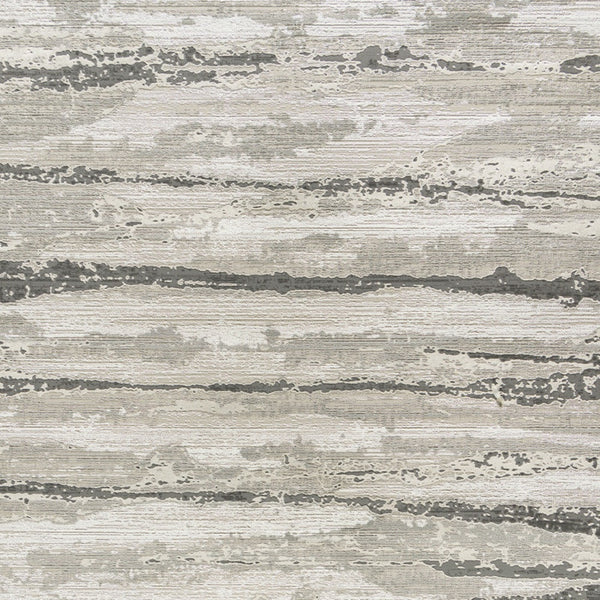 Homeroots 8' X 10' Ivory Black And Gray Abstract Non Skid Area Rug  Polyester 550833