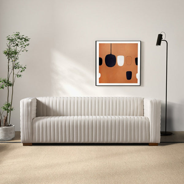English Elm Elara Performance Velvet Sofa Low Profile Contemporary Living Room Seating B183P255304