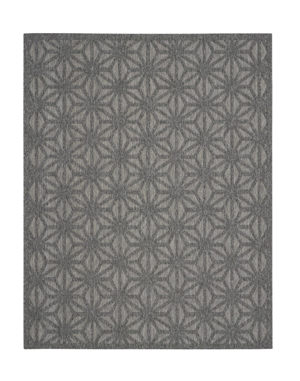 HomeRoots 8' X 10' Geometric Area Rug in Dark and Light Gray – Stylish, Durable, and Easy-Care for Indoors/Outdoors! 550847