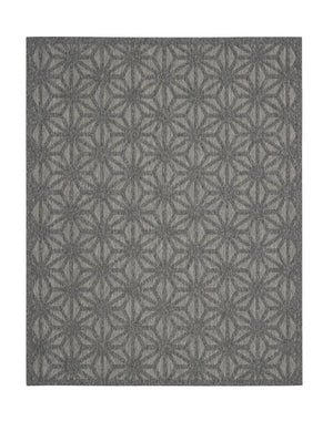 HomeRoots 8' X 10' Geometric Area Rug in Dark and Light Gray – Stylish, Durable, and Easy-Care for Indoors/Outdoors! 550847