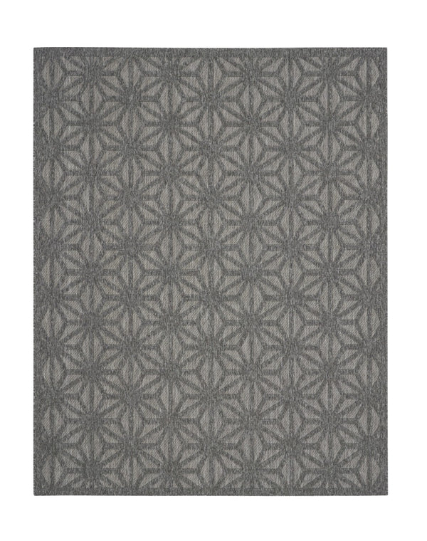 HomeRoots 8' X 10' Geometric Area Rug in Dark and Light Gray – Stylish, Durable, and Easy-Care for Indoors/Outdoors! 550847