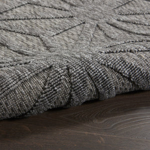 HomeRoots 8' X 10' Geometric Area Rug in Dark and Light Gray – Stylish, Durable, and Easy-Care for Indoors/Outdoors! 550847