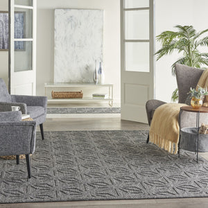 HomeRoots 8' X 10' Geometric Area Rug in Dark and Light Gray – Stylish, Durable, and Easy-Care for Indoors/Outdoors! 550847