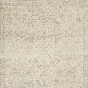 Homeroots 6' X 9' Beige And Gray Geometric Distressed Area Rug - Durable, Stain Resistant For Stylish Homes!  Polypropylene 550857