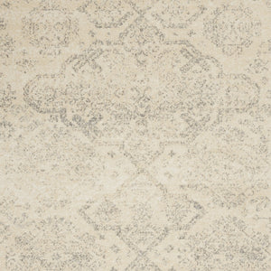 Homeroots 6' X 9' Beige And Gray Geometric Distressed Area Rug - Durable, Stain Resistant For Stylish Homes!  Polypropylene 550857