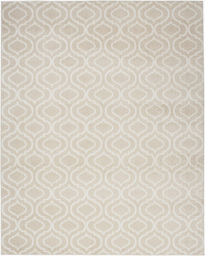 Homeroots 8' X 10' Beige And Ivory Trellis Non Skid Area Rug  Polypropylene 550858