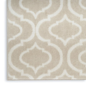 HomeRoots 8' Beige and Ivory Trellis Area Rug - Durable, Stain-Resistant Design Perfect for Any Room 8' X 10' 550858
