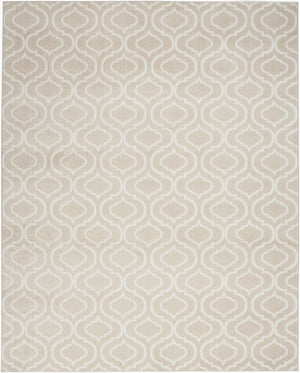 HomeRoots 8' Beige and Ivory Trellis Area Rug - Durable, Stain-Resistant Design Perfect for Any Room 8' X 10' 550858