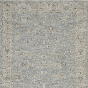 Homeroots 5' X 8' Beige And Blue Floral Power Loom Area Rug  Polypropylene,Polyester 550869