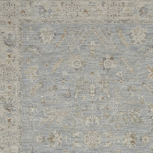 Homeroots 5' X 8' Beige And Blue Floral Power Loom Area Rug  Polypropylene,Polyester 550869