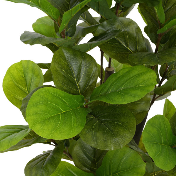 English Elm Christopher Knight Home® - 51" Lifelike Artificial Fiddle Leaf Fig Tree With Black Pot – No Maintenance, Ready To Style Indoors! N772P286774G