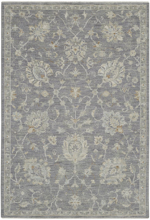 Homeroots 5' X 8' Ivory And Gray Floral Power Loom Area Rug  Polypropylene,Polyester 550886