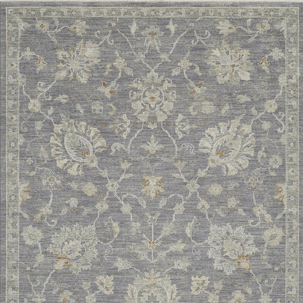 Homeroots 5' X 8' Ivory And Gray Floral Power Loom Area Rug  Polypropylene,Polyester 550886
