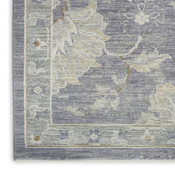 HomeRoots 5' Ivory and Gray Floral Medallion Area Rug - Elegant Rustic Design for Timeless Home Décor 5' X 8' 550886