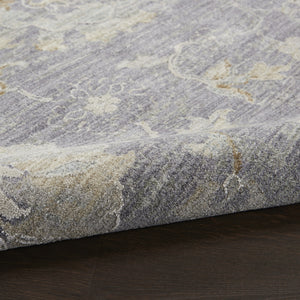 Homeroots 5' X 8' Ivory And Gray Floral Power Loom Area Rug  Polypropylene,Polyester 550886