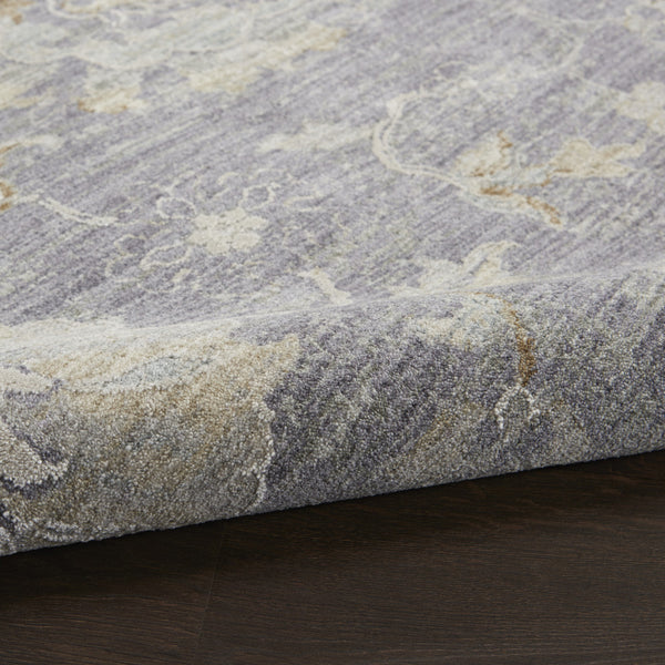 Homeroots 5' X 8' Ivory And Gray Floral Power Loom Area Rug  Polypropylene,Polyester 550886