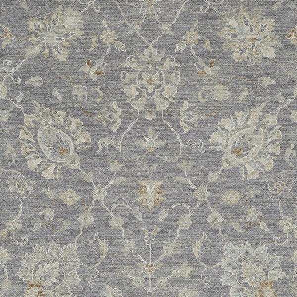 Homeroots 5' X 8' Ivory And Gray Floral Power Loom Area Rug  Polypropylene,Polyester 550886