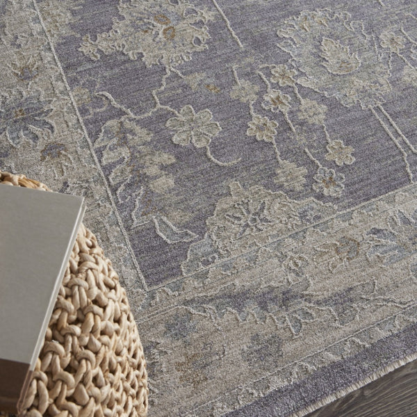 HomeRoots 4' Elegant Pink and Ivory Floral Power Loom Area Rug for Timeless Charm in Any Room Decor 5' X 8' 550887