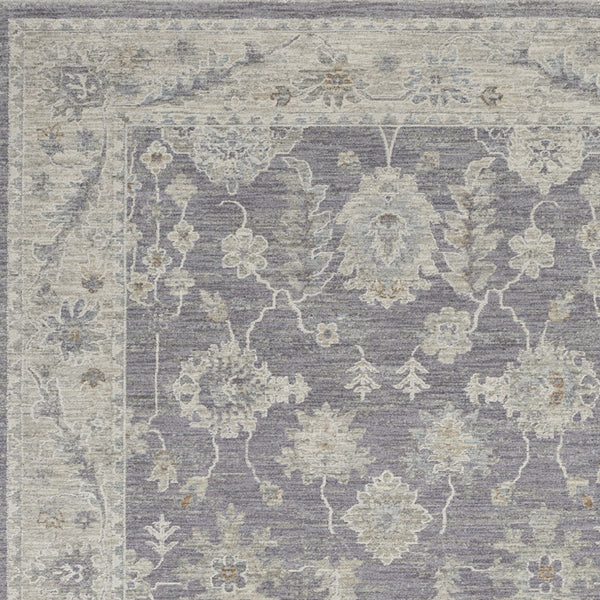 Homeroots 5' X 8' Ivory And Gray Floral Power Loom Area Rug  Polypropylene,Polyester 550887