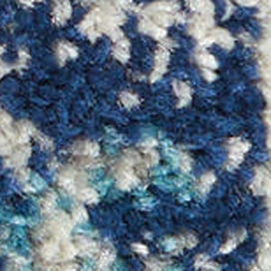 HomeRoots 5' Elegant Ivory and Light Blue Floral Medallion Distressed Area Rug for Timeless Home Style 5' X 7' 550895