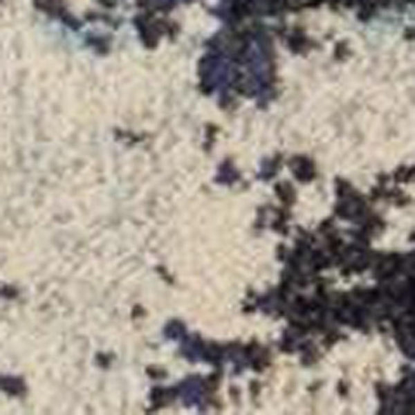 HomeRoots 5' X 7' Vintage-Inspired Turquoise Cream & Navy Floral Distressed Area Rug for Stylish Homes 550897