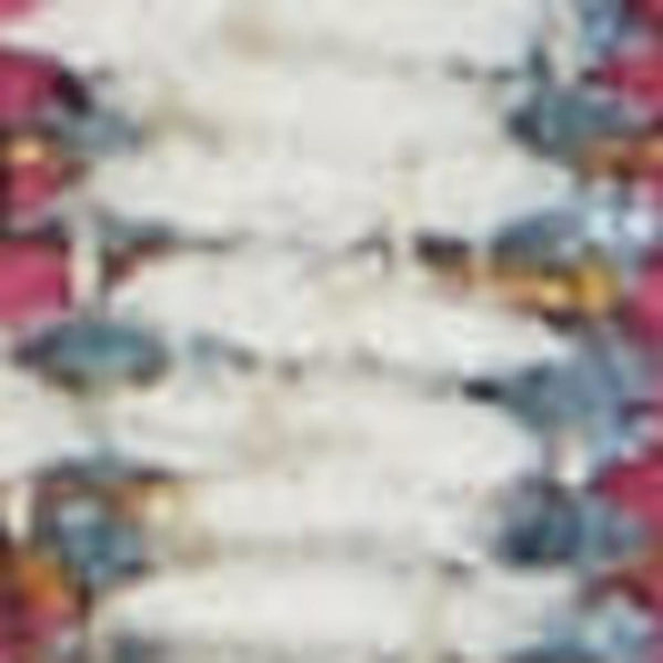 HomeRoots 8' Elegant Ivory Red and Yellow Damask Distressed Area Rug for Timeless Home Style and Durability 8' X 10' 550910