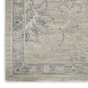 HomeRoots 5' Beige and Gray Floral Medallion Area Rug - Timeless Style for Living Rooms and Dining Spaces 5' X 8' 550945
