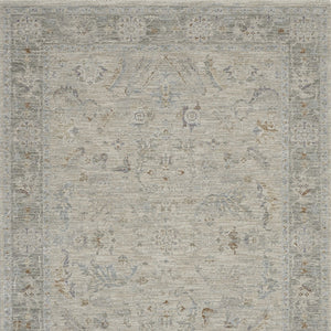Homeroots 5' X 8' Beige And Gray Floral Power Loom Area Rug  Polypropylene,Polyester 550946